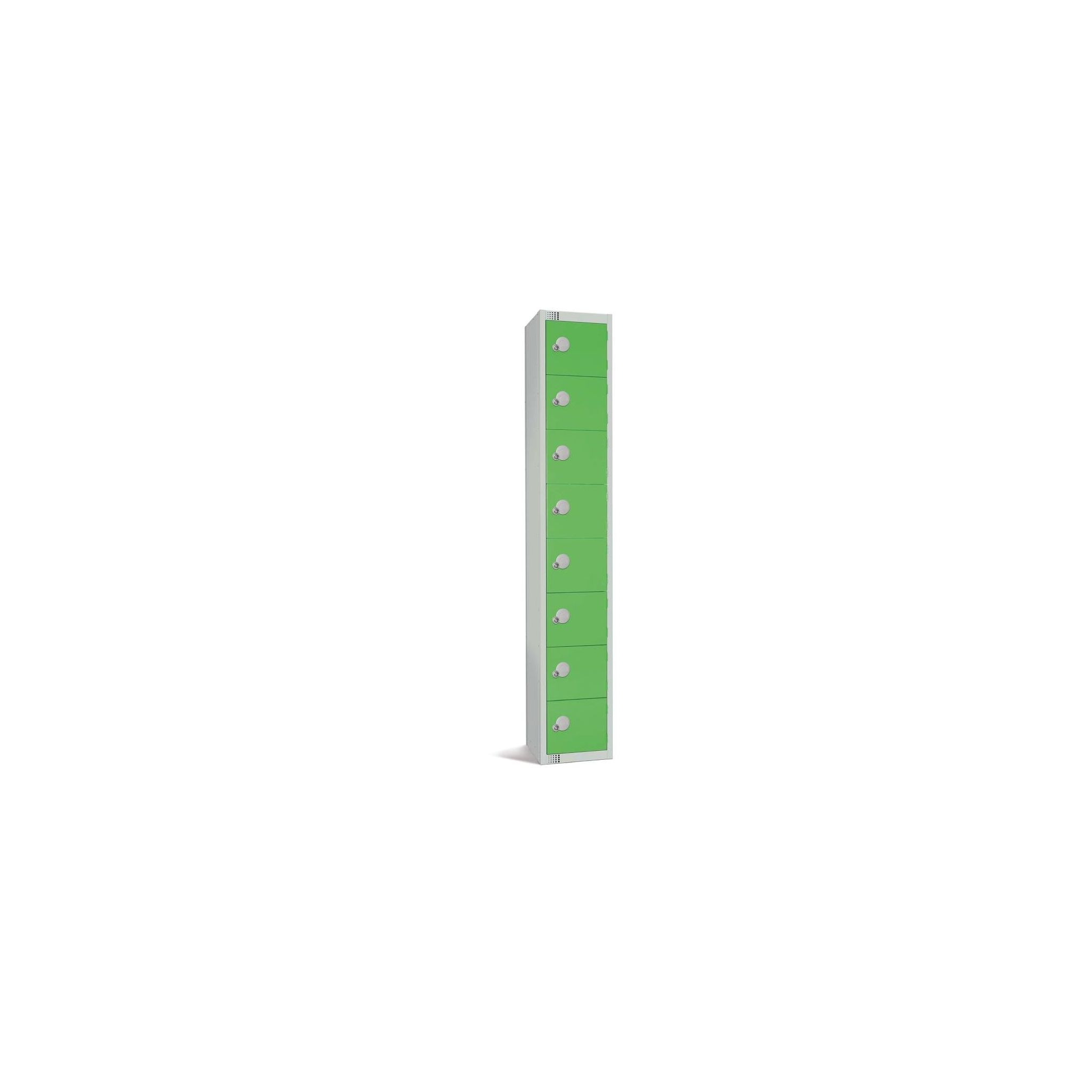 Elite Lockers CE109-CN Eight Door Coin Return Locker Green