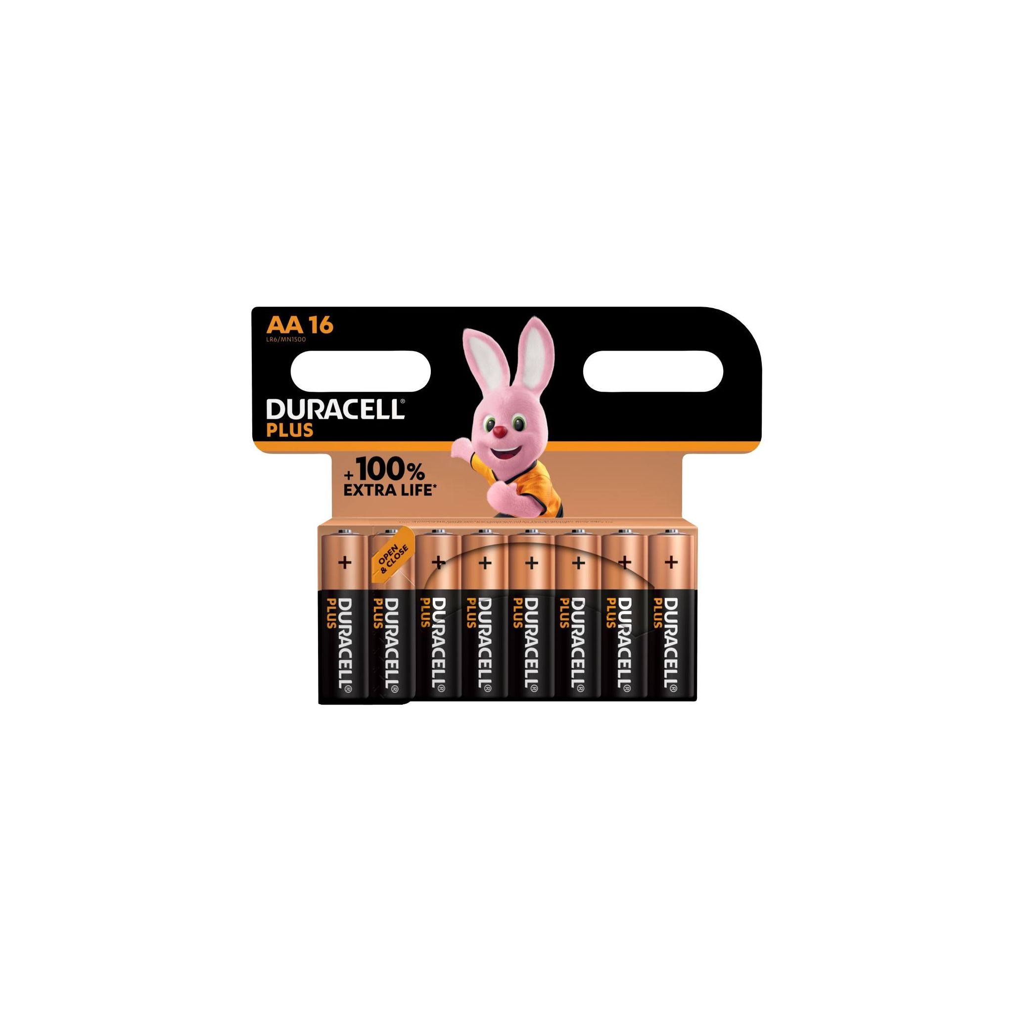 Duracell CU756 Plus AA 1.5V Battery (Pack of 16)