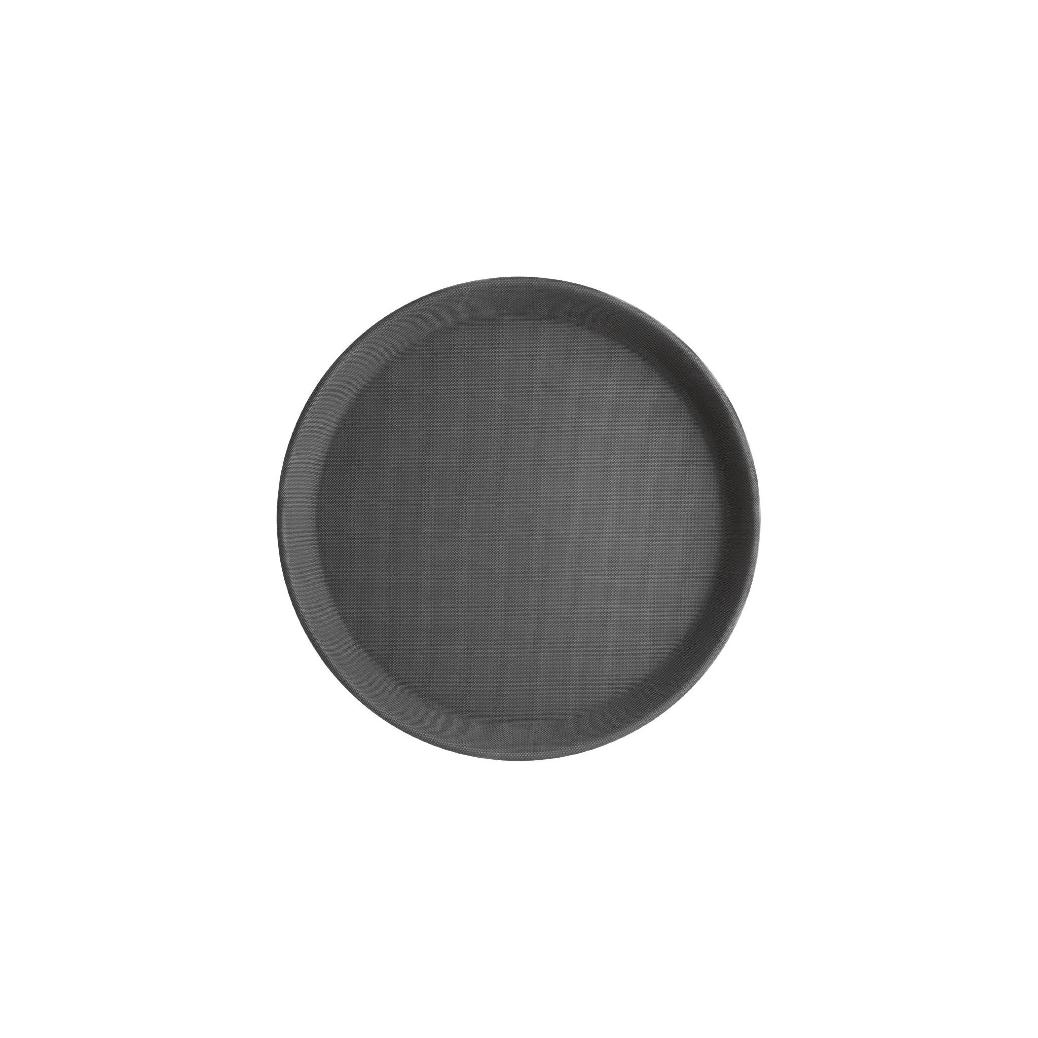 Olympia Kristallon C556 Polypropylene Round Non-Slip Tray Black 280mm