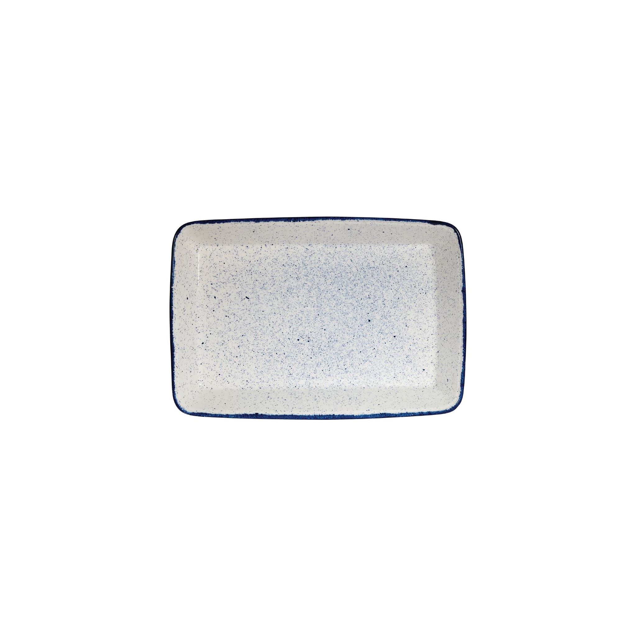 Churchill Stonecast Hints DY207 Rectangular Baking Dishes Indigo Blue 250(W) x 380(D)mm
