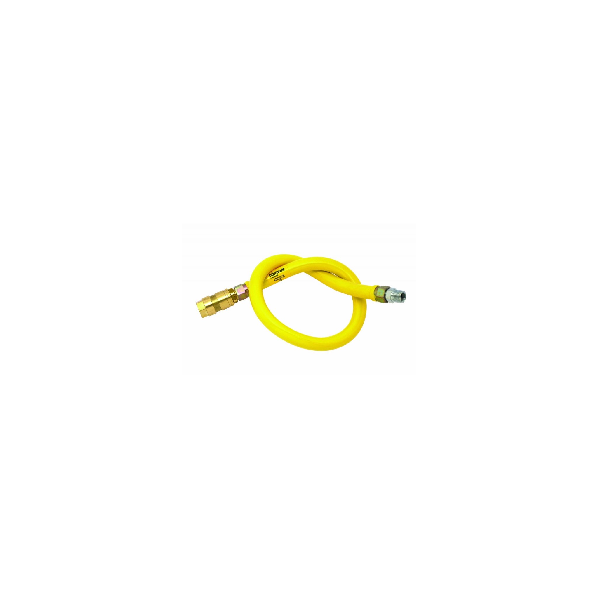Dormont 2650NPVF36 1/2 Inch 1000mm Premium Gas Hose With Quick-Disconnect Coupling And Straight Restrainer Cable With Mounting Hardware
