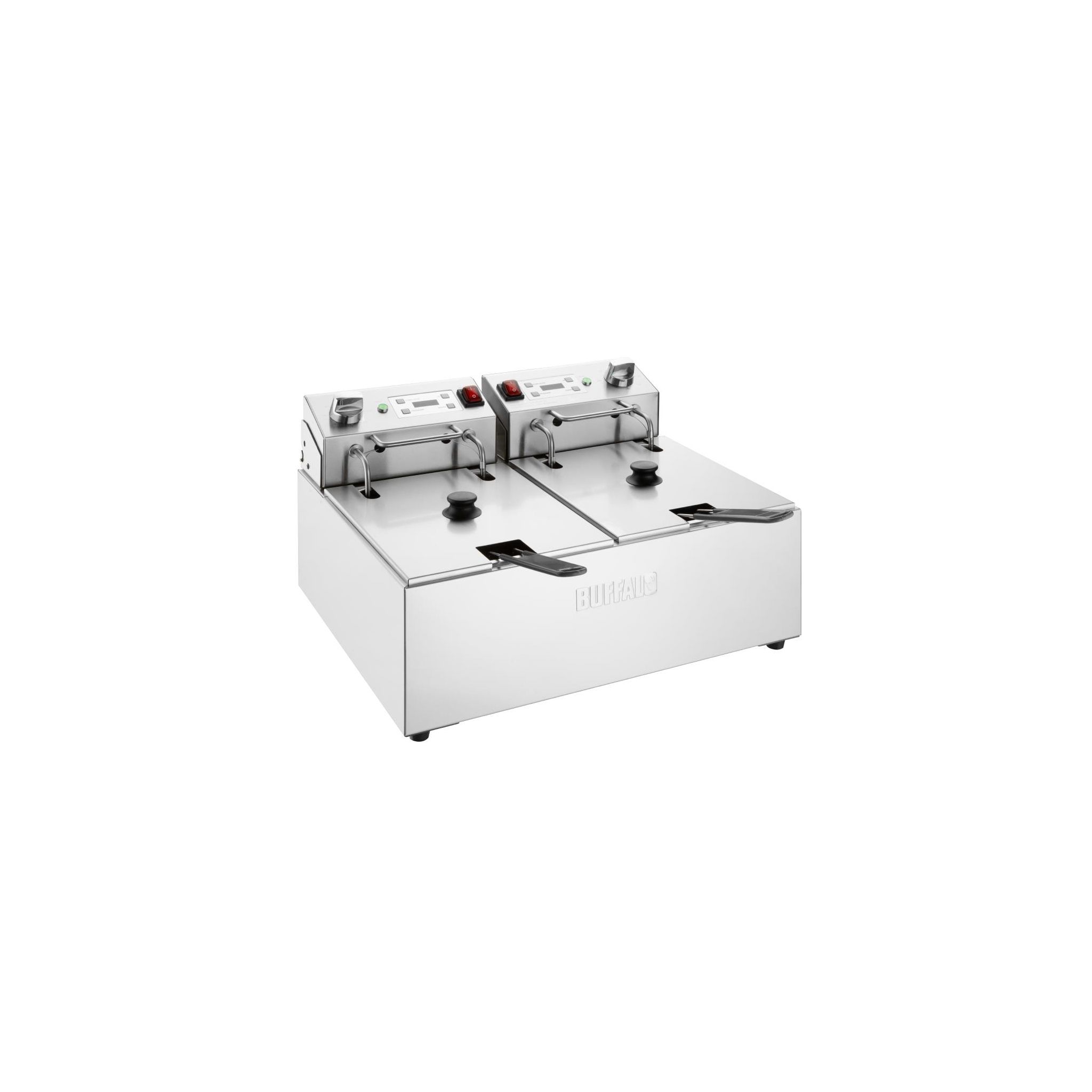 Buffalo CU624 2 x 5 Ltr Electric Countertop Twin Tank Fryer