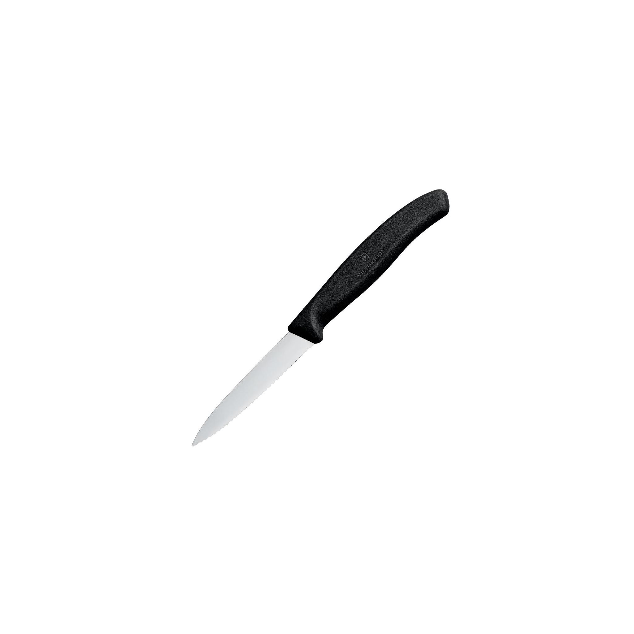Victorinox CX746 Paring Knife Pointed Tip Serrated Edge Black 3.2"
