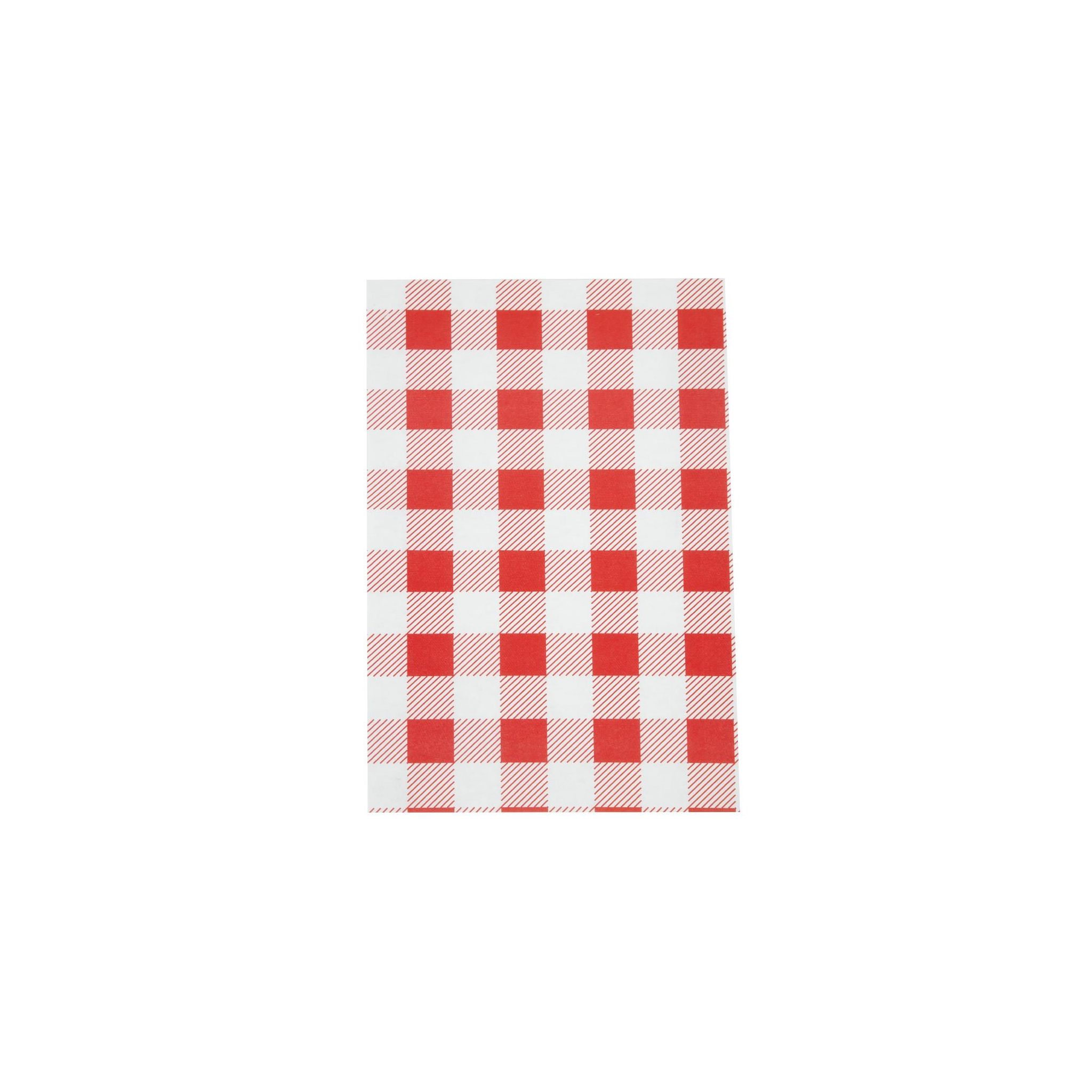 Non Branded CL658 Greaseproof Paper Sheets Red Gingham 190 x 310mm (Pack of 200)