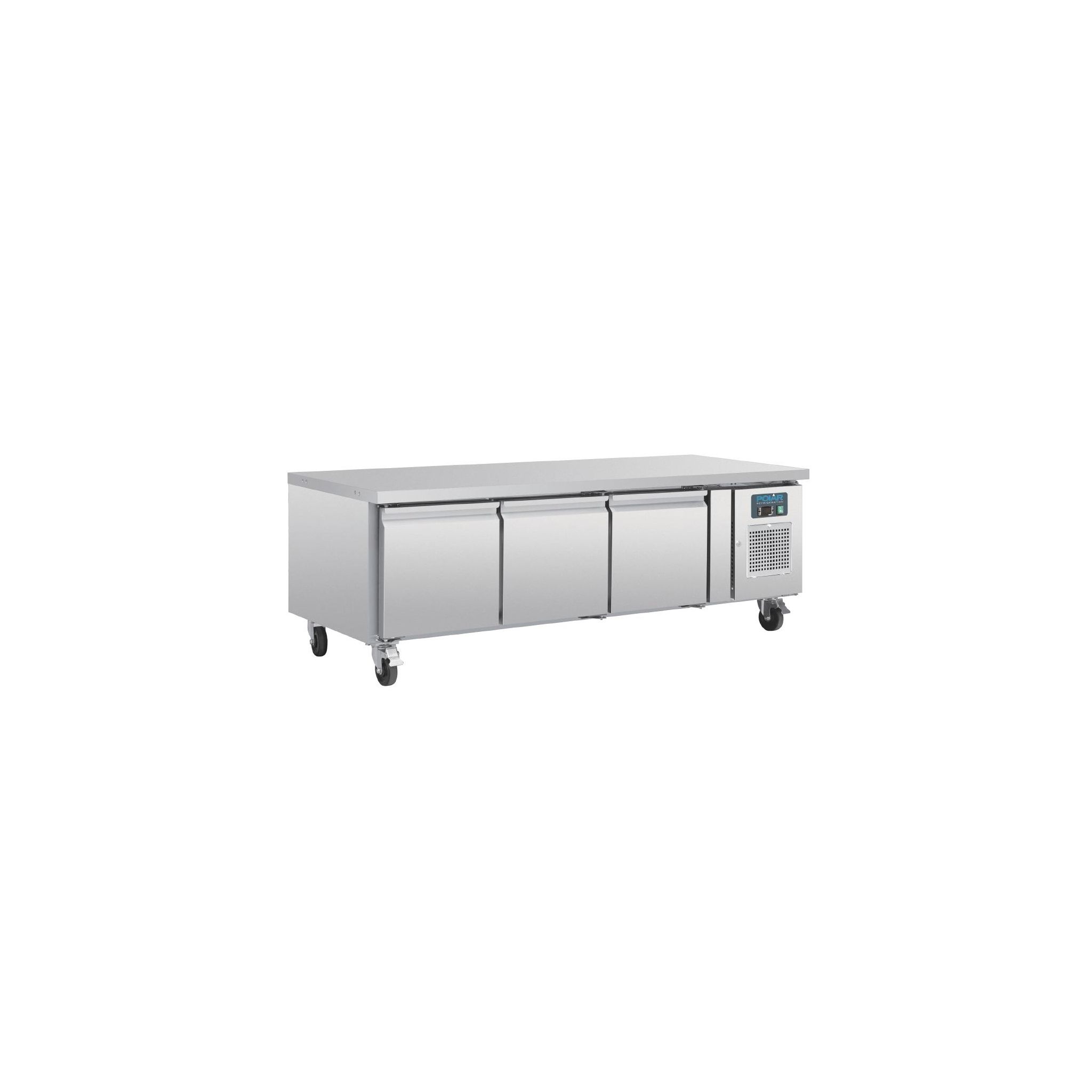 Polar U-Series DA463 197 Ltr 3 Door Stainless Steel Refrigerated Chef Base