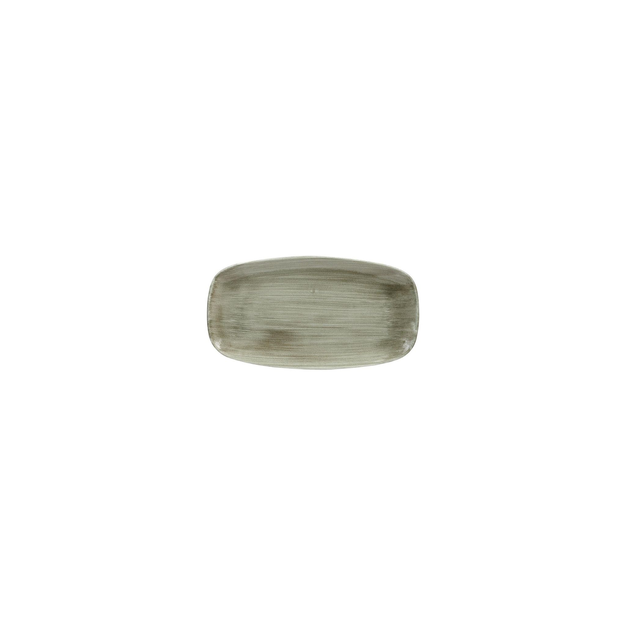 Churchill Stonecast Patina HC818 Antique Rectangular Plates Green 355mm (Pack of 6)