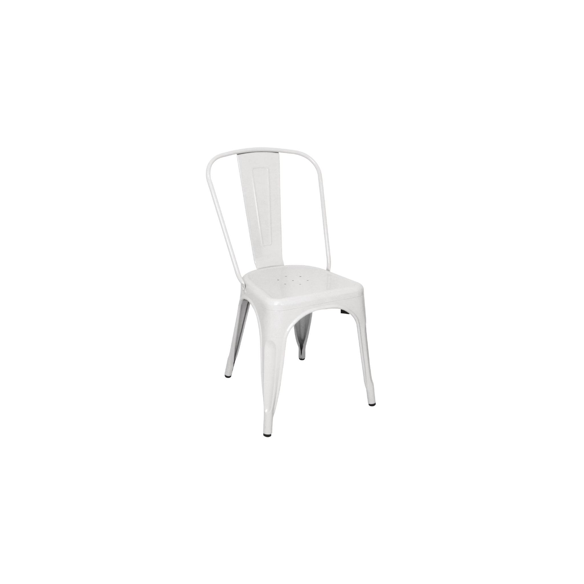 Bolero GL332 Bistro Side Chairs Steel White (Pack of 4)