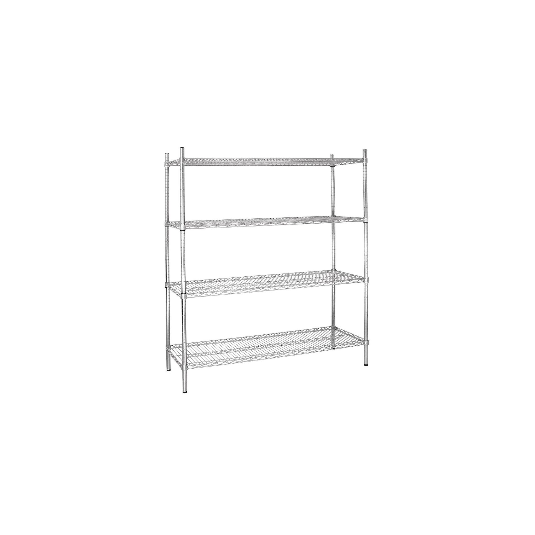 Vogue L939 1830w x 460d mm Chrome Wire Shelves 4 Tier