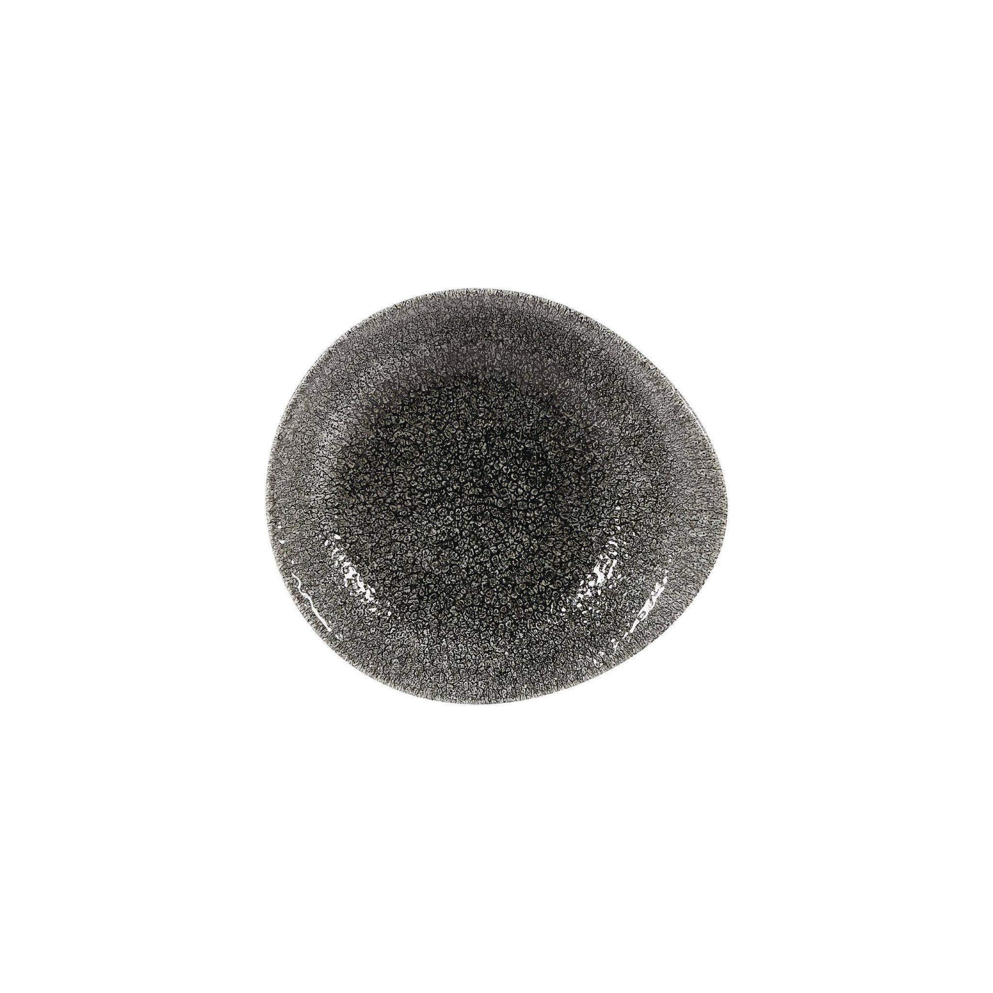 Churchill Studio Prints Raku DY943 Round Dish Quartz Black 185mm (Pack of 12)