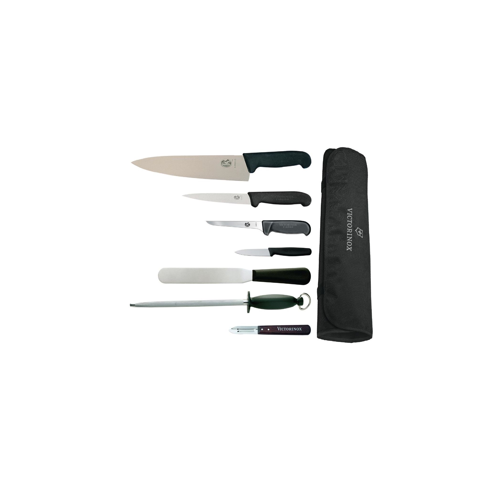 Victorinox F202 250mm Chefs Knife with Hygiplas & Vogue Knife Set (Pack of 8)