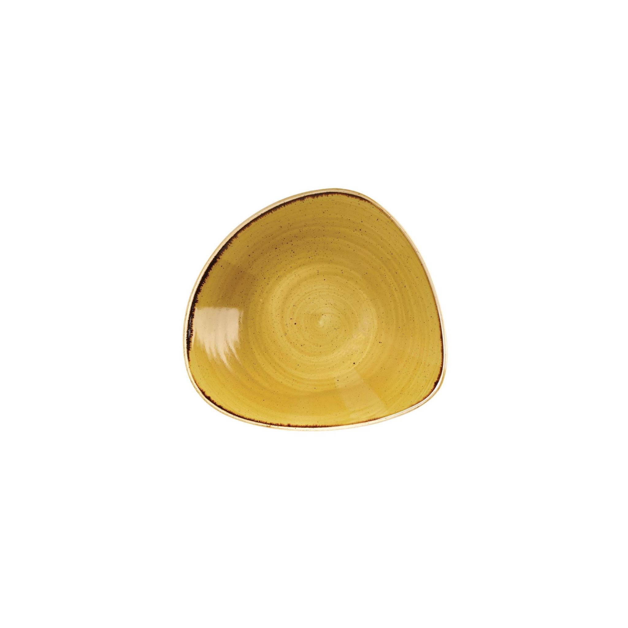 Churchill Stonecast DF790 Triangle Bowls Mustard Seed Yellow 229mm (Pack of 12)