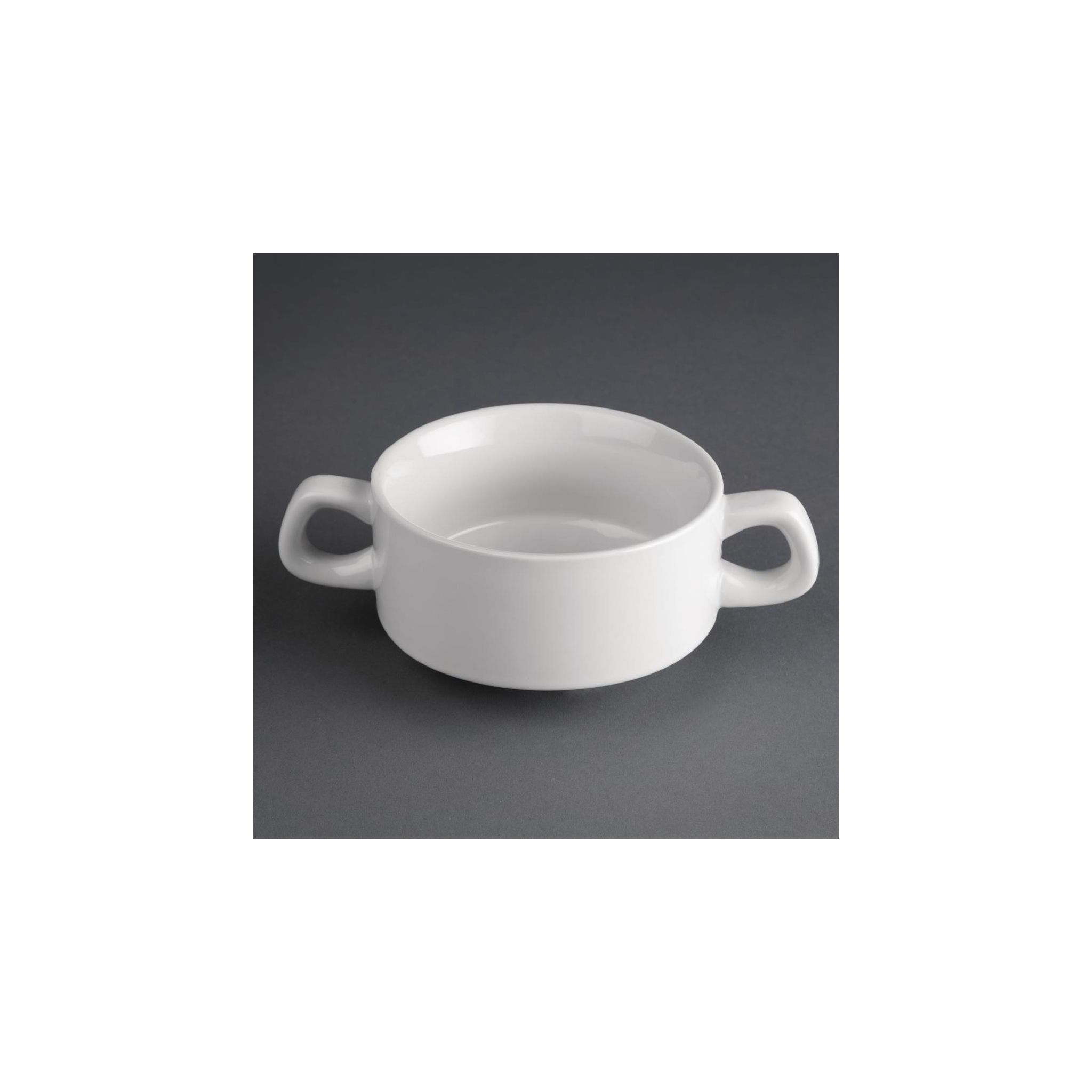Olympia Athena CF369 Stacking Soup Bowls White 290ml (Pack of 12)