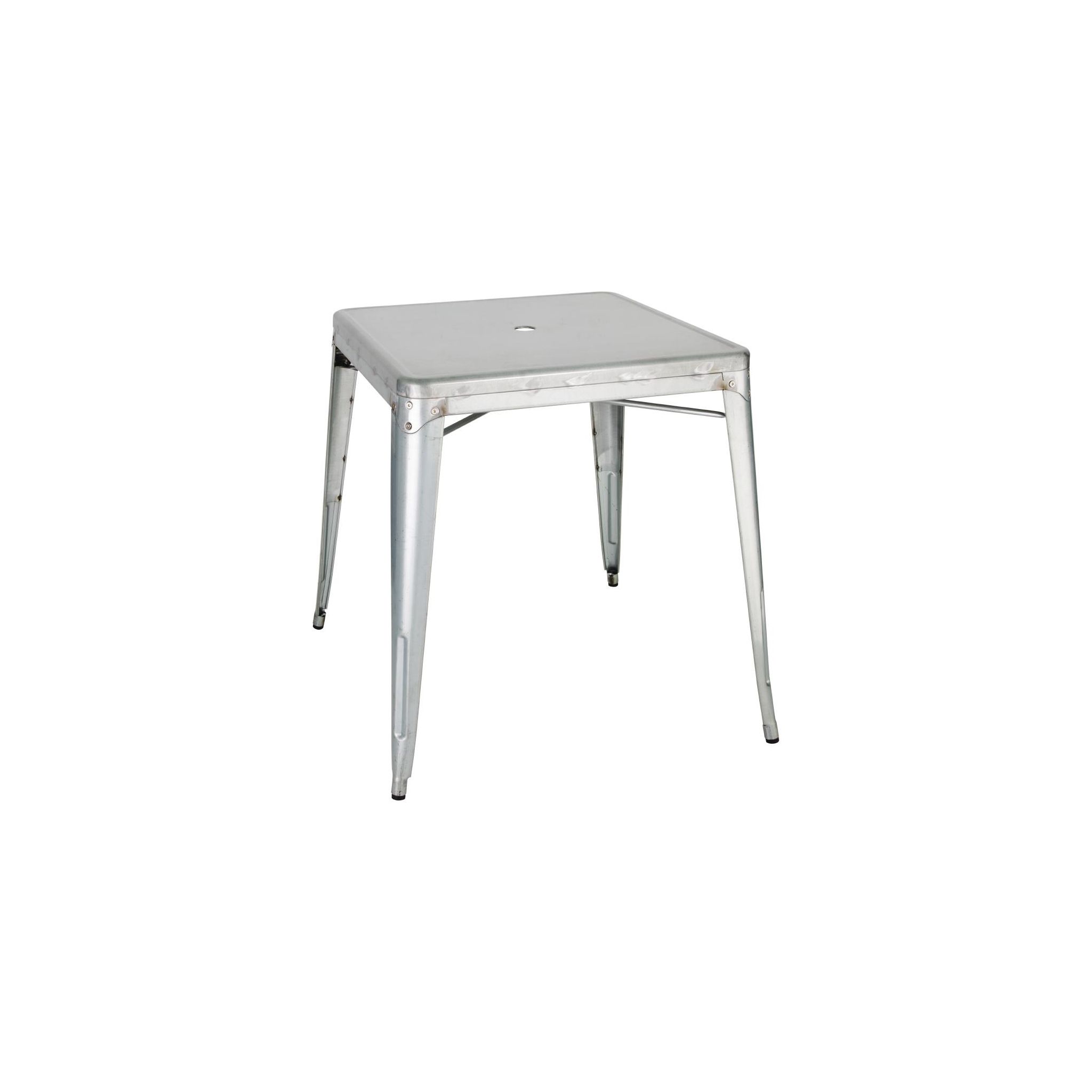 Bolero Bistro GC866 Galvanised Steel Square Table 668mm