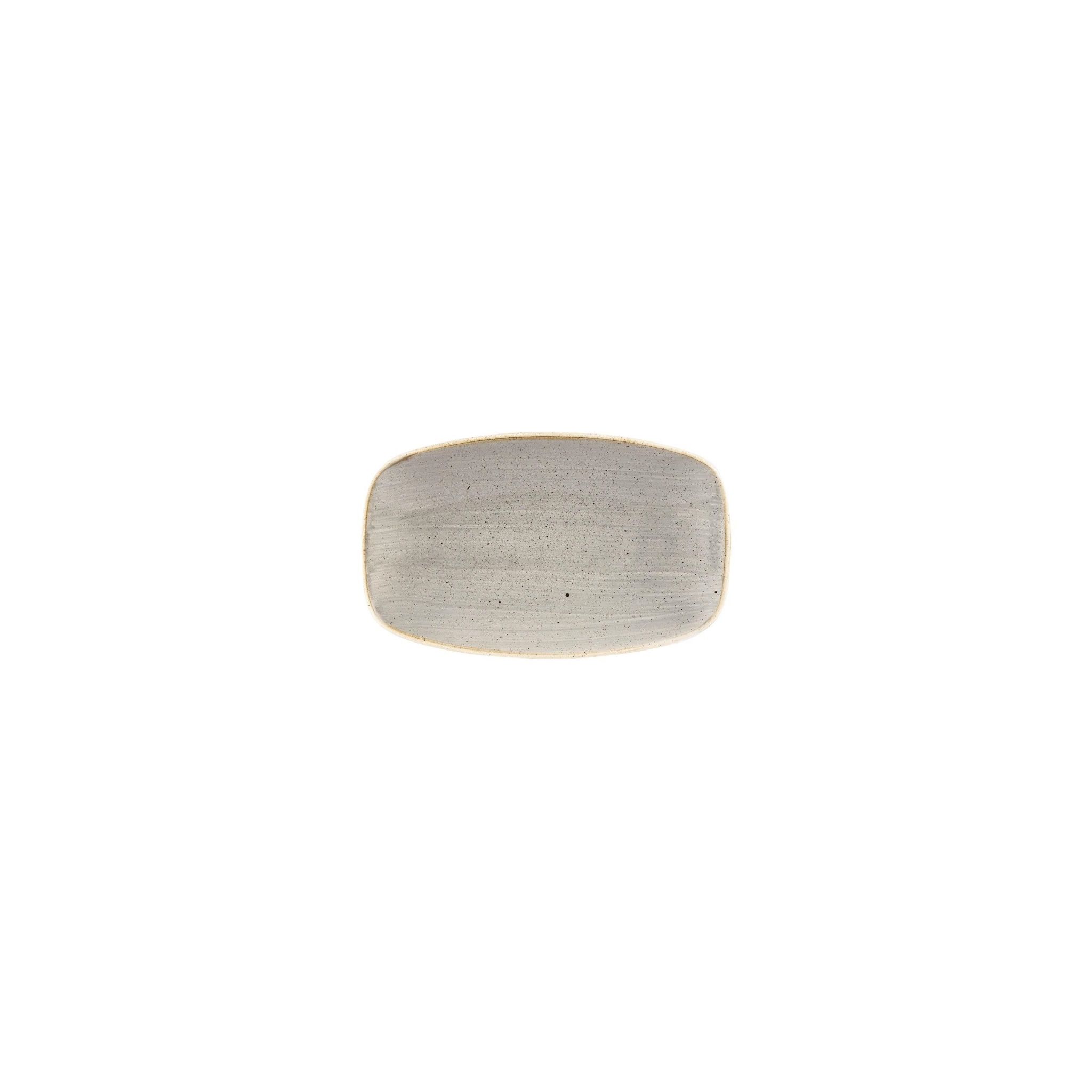 Churchill Stonecast DW336 Rectangular Plates Peppercorn Grey 121 x 200mm (Pack of 12)