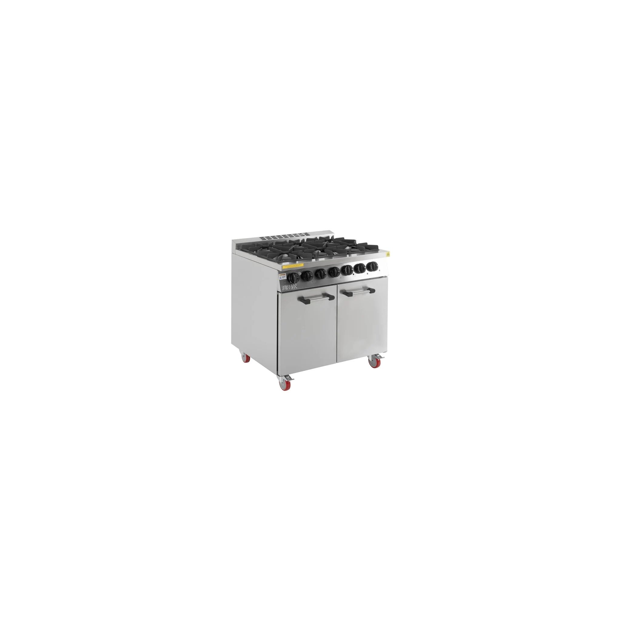 Buffalo CT253 6 Burner Natural Gas Oven Range with Castors