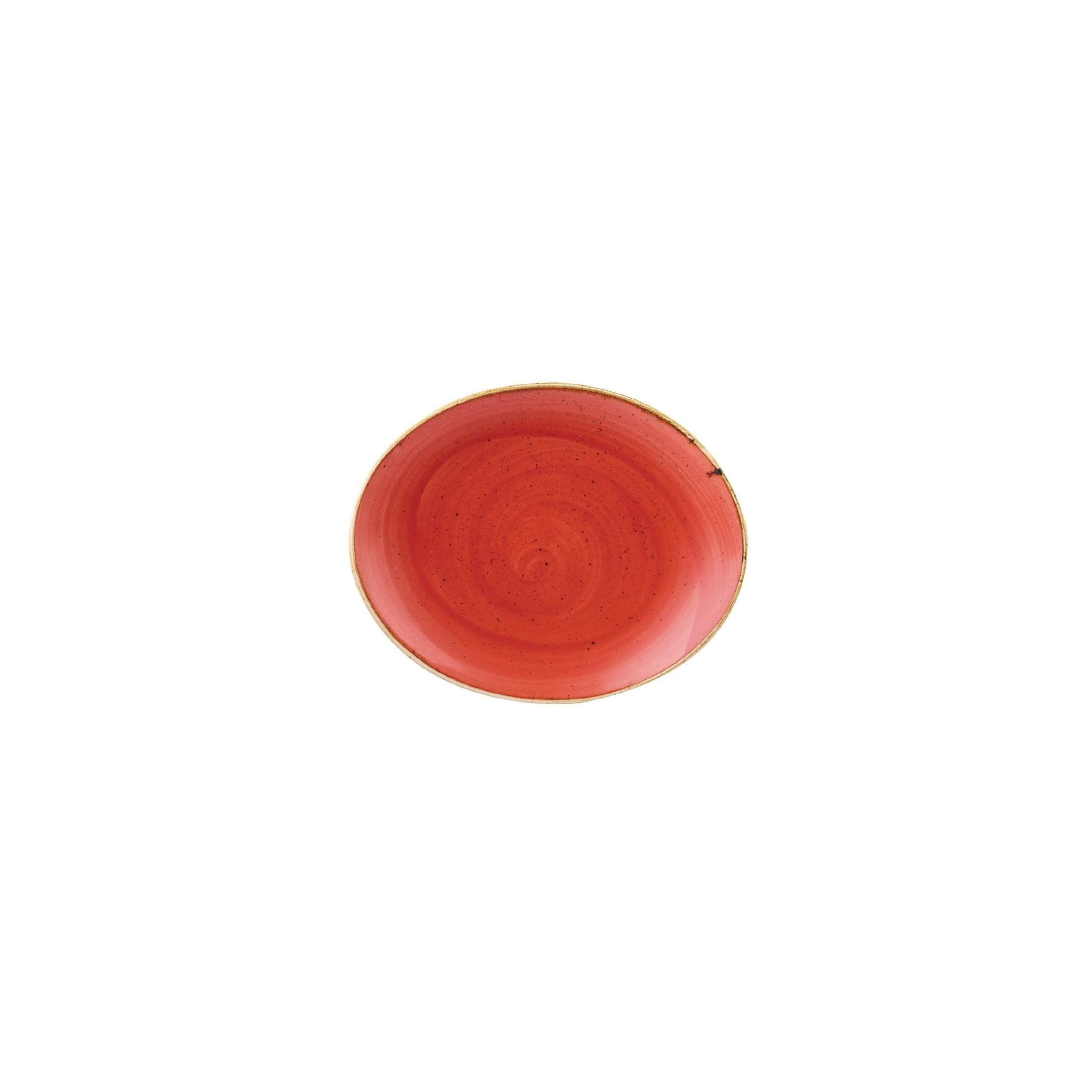 Churchill Stonecast DB072 Oval Coupe Plates Berry Red 192mm (Pack of 12)