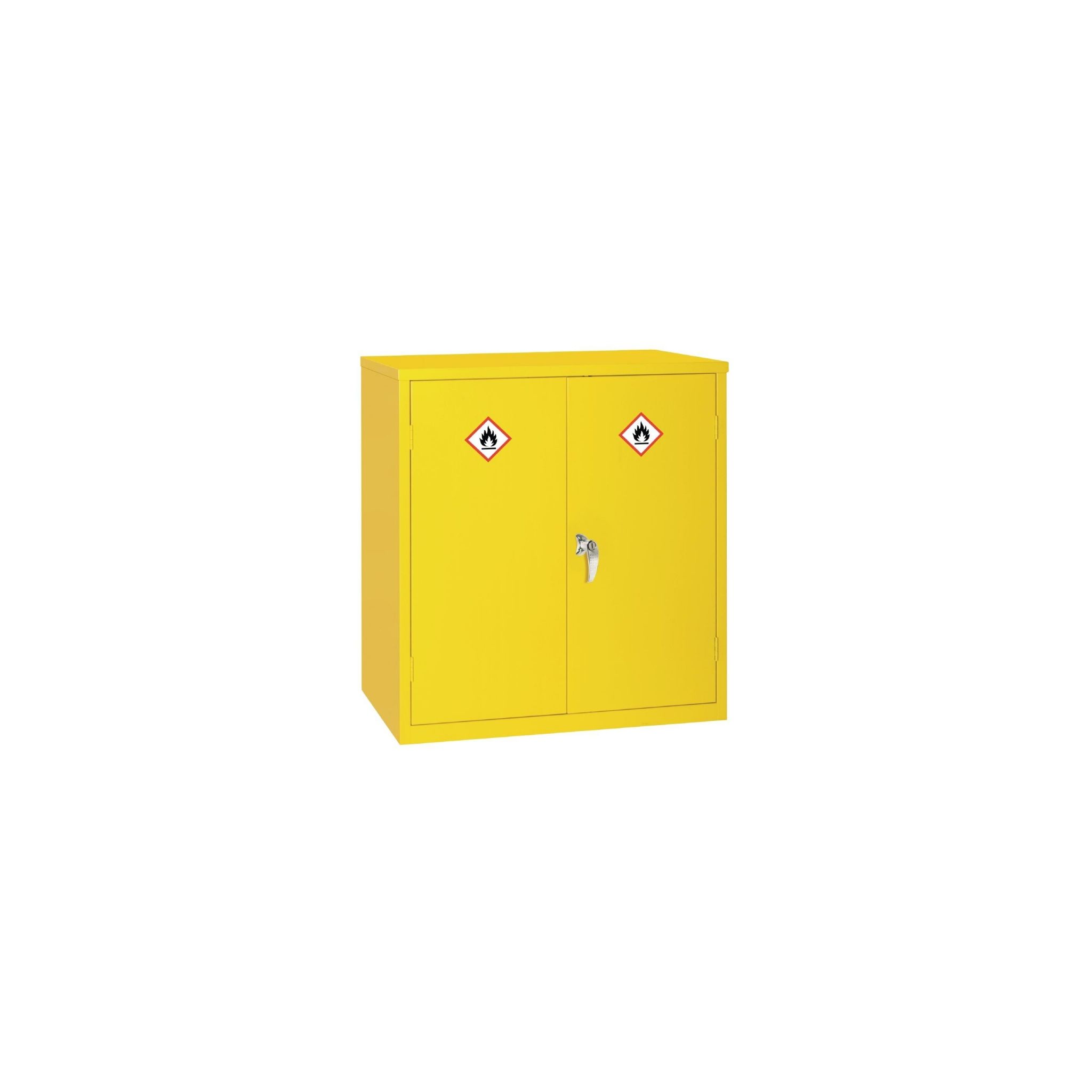 Elite Lockers CD997 Hazardous Substance Cabinet Double Door Yellow 30Ltr