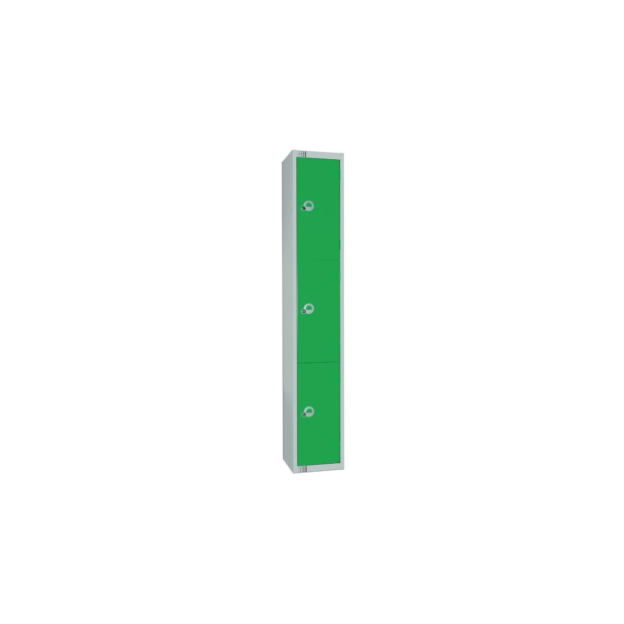 Elite Lockers W986-EL Three Door Electronic Combination Locker Green