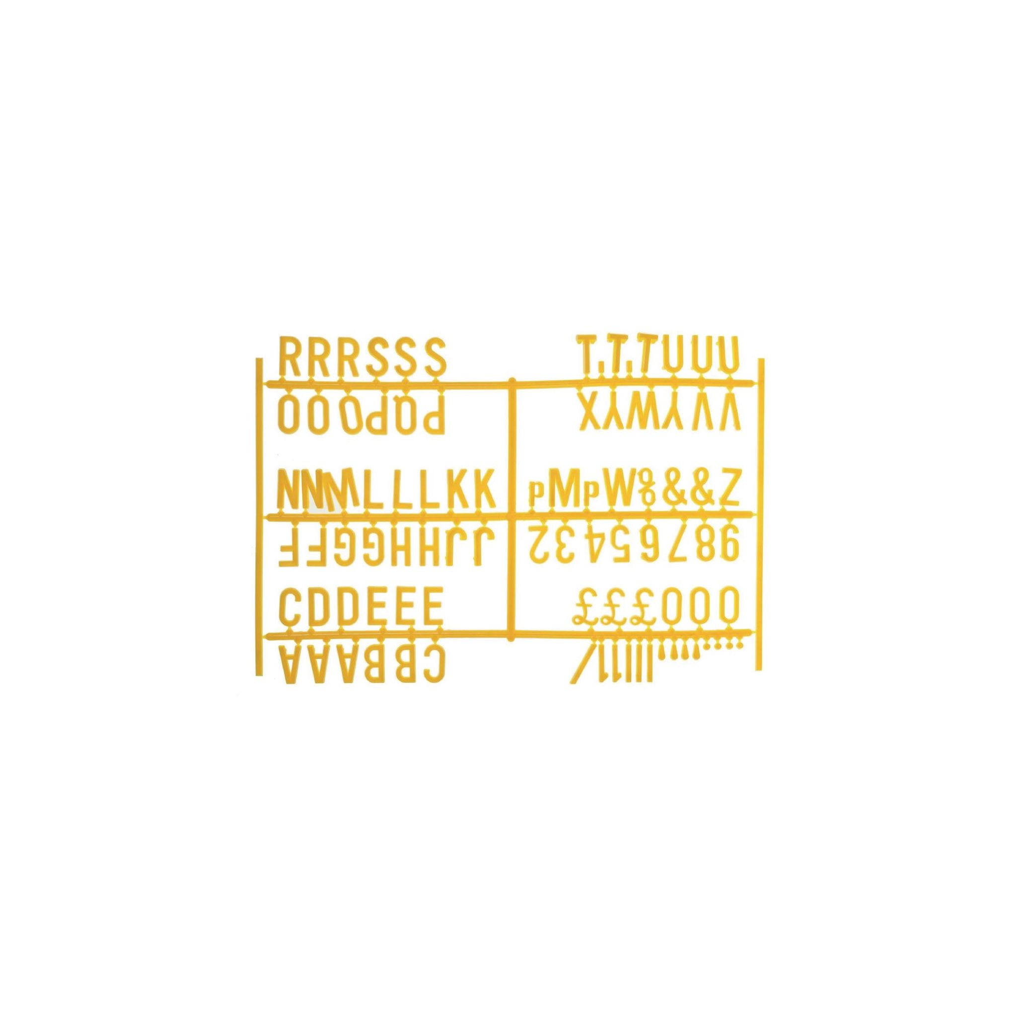Beaumont HC766 540 Character 31mm Letter Set Yellow