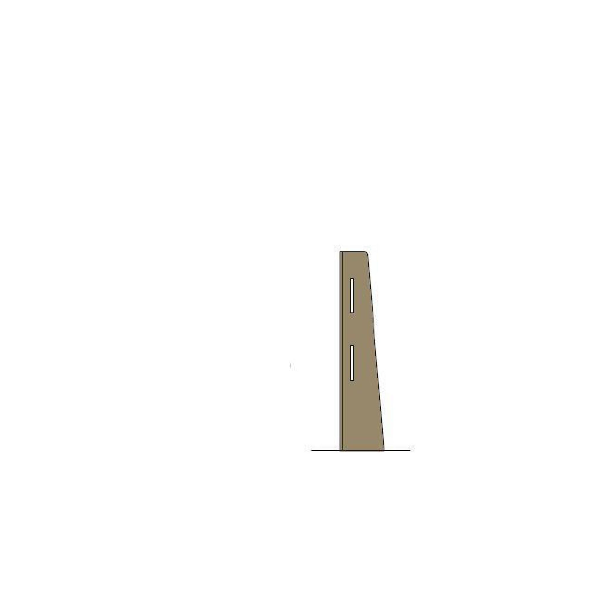 Bolero FP423 Canteen-Style Sneeze Guard Corner Post Light Oak