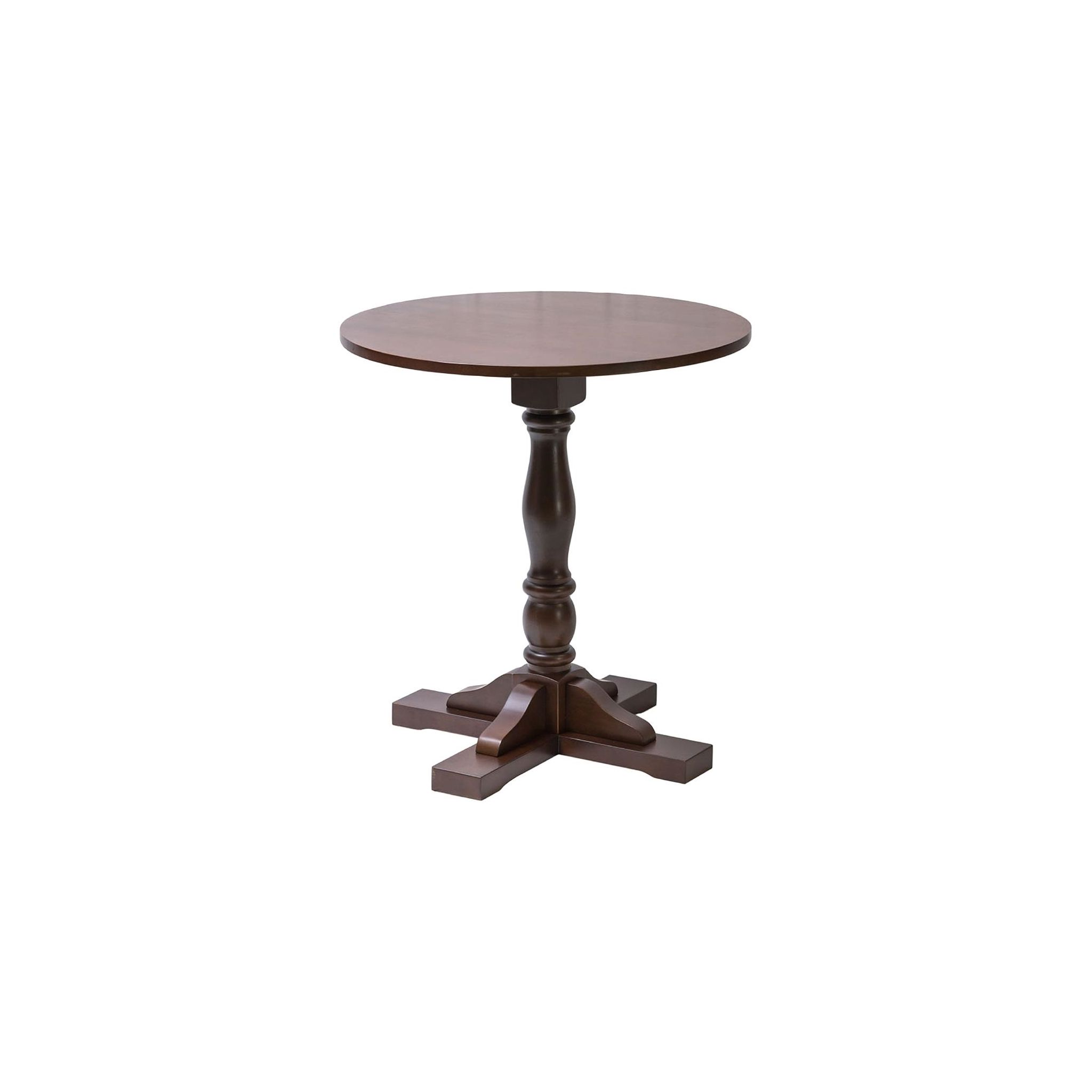 Non Branded FT495 Oxford Dark Wood Pedestal Round Table 700mm
