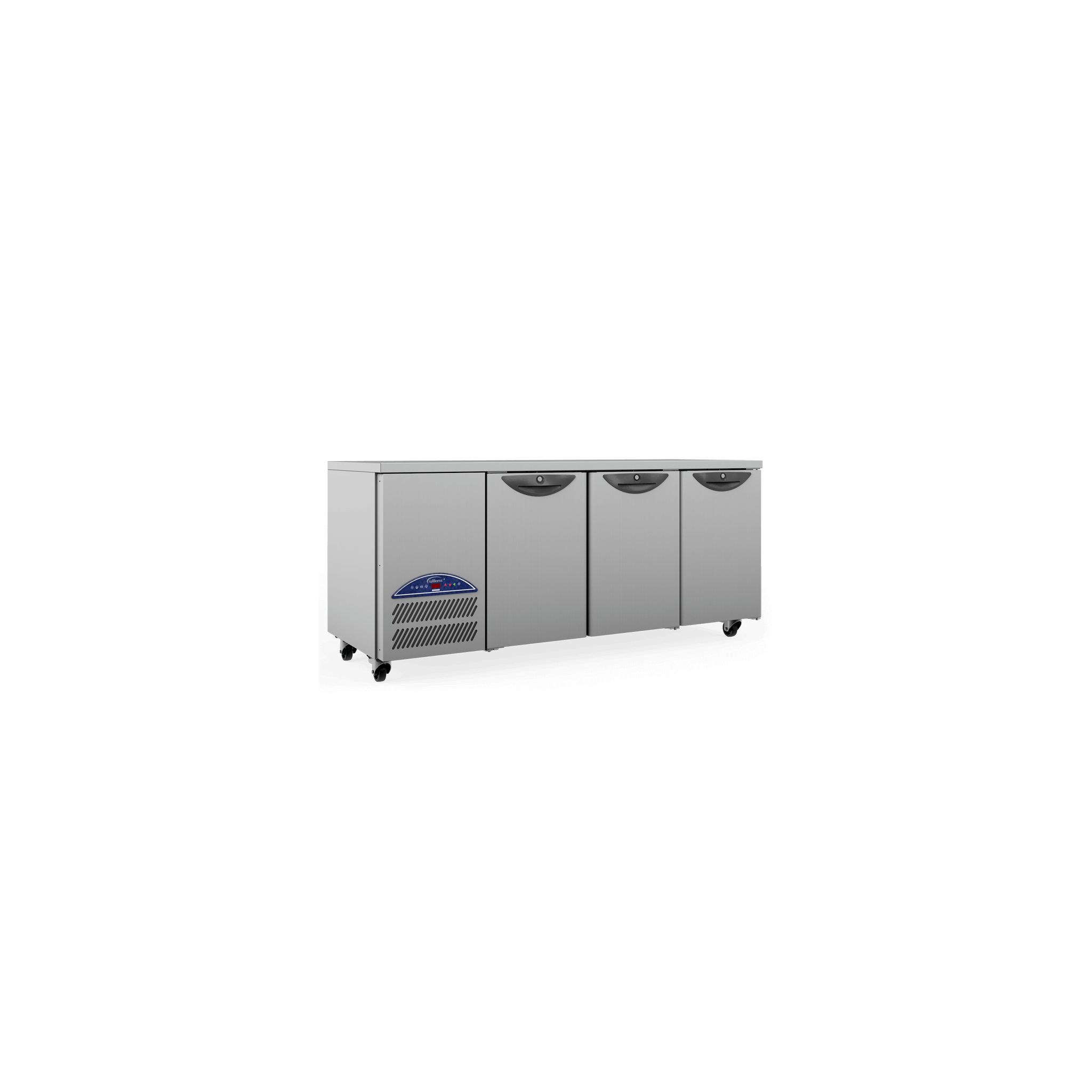 Williams Opal LO3U-SS 545 Ltr 3 Door Stainless Steel Freezer Prep Counter