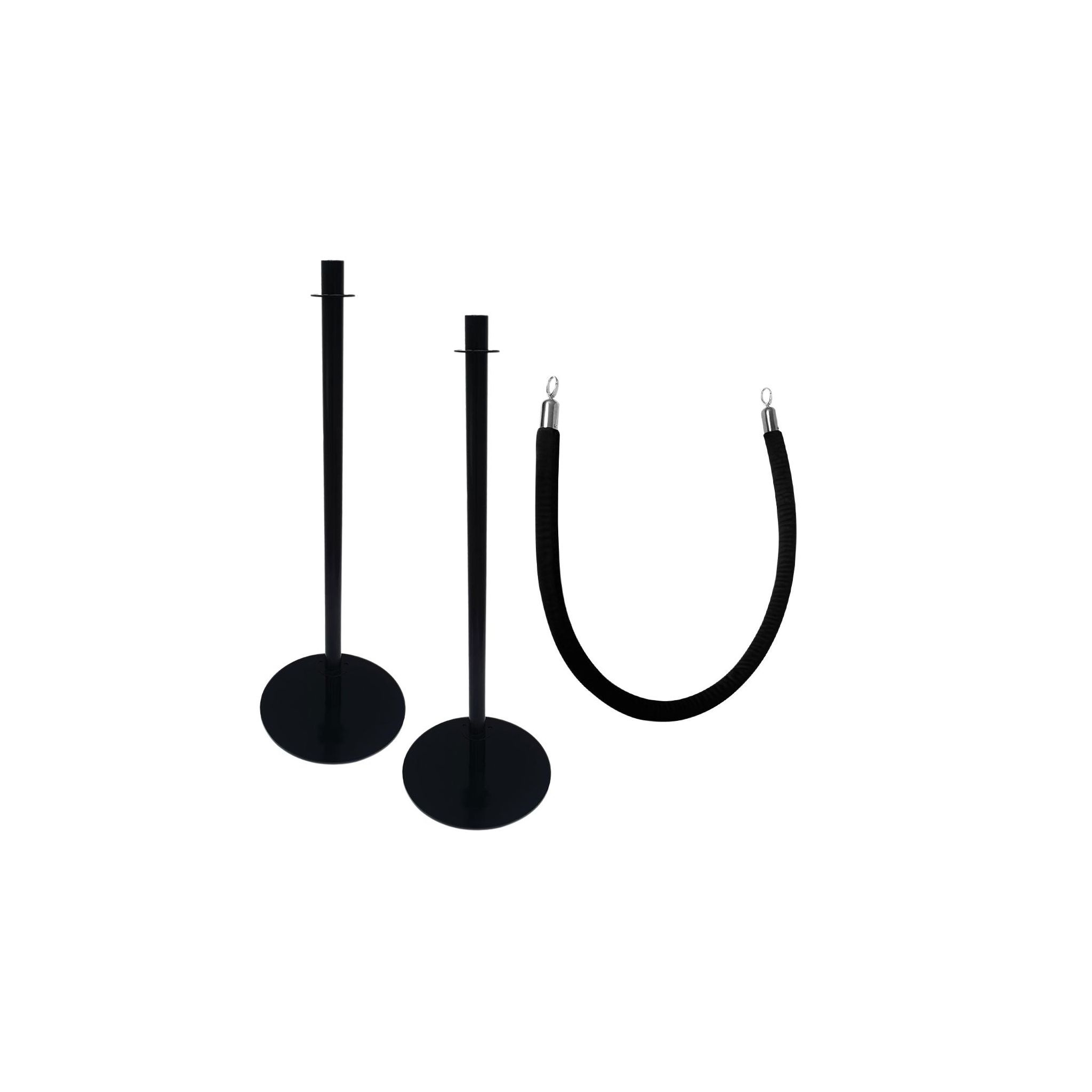 Bolero SA545 Special Offer Bolero 2.5m Black Barrier Rope and Barrier Posts