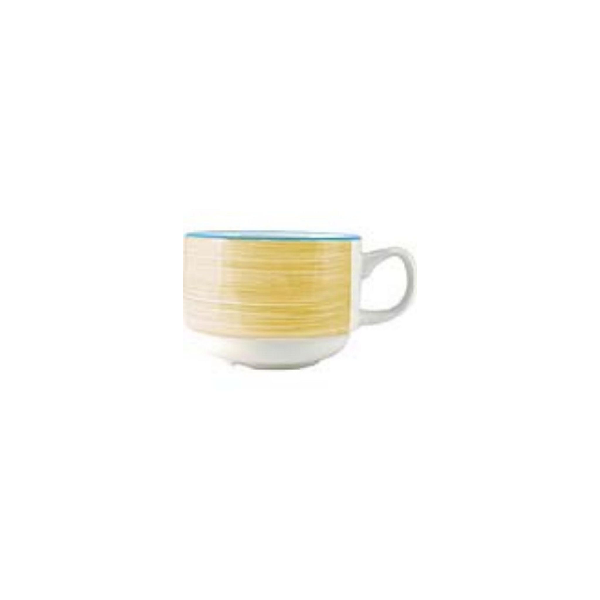 Steelite Rio V2973 Yellow Slimline Stacking Cups 200ml (Pack of 36)