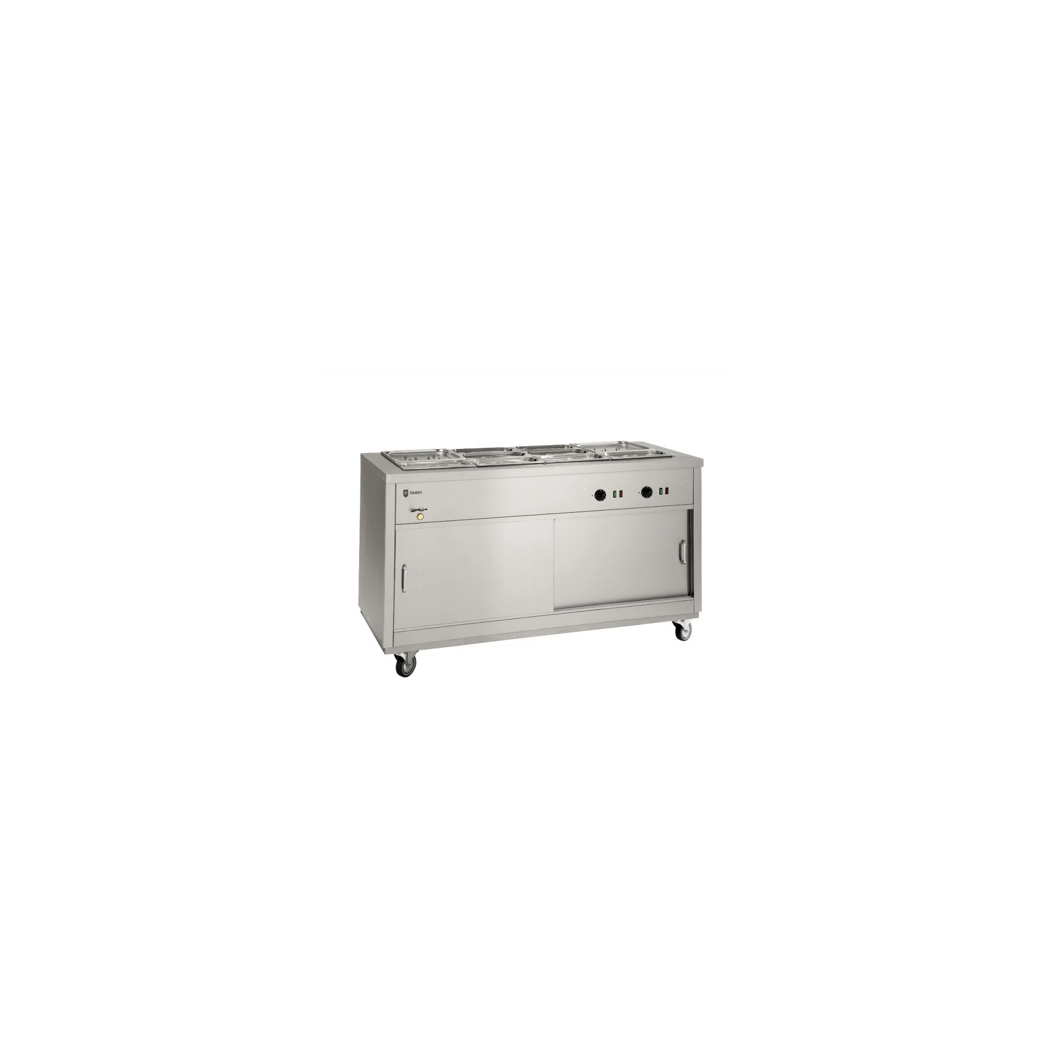 Parry HOT15BM 1500mm Wide Mobile Hot Cupboard With Bain Marie Top