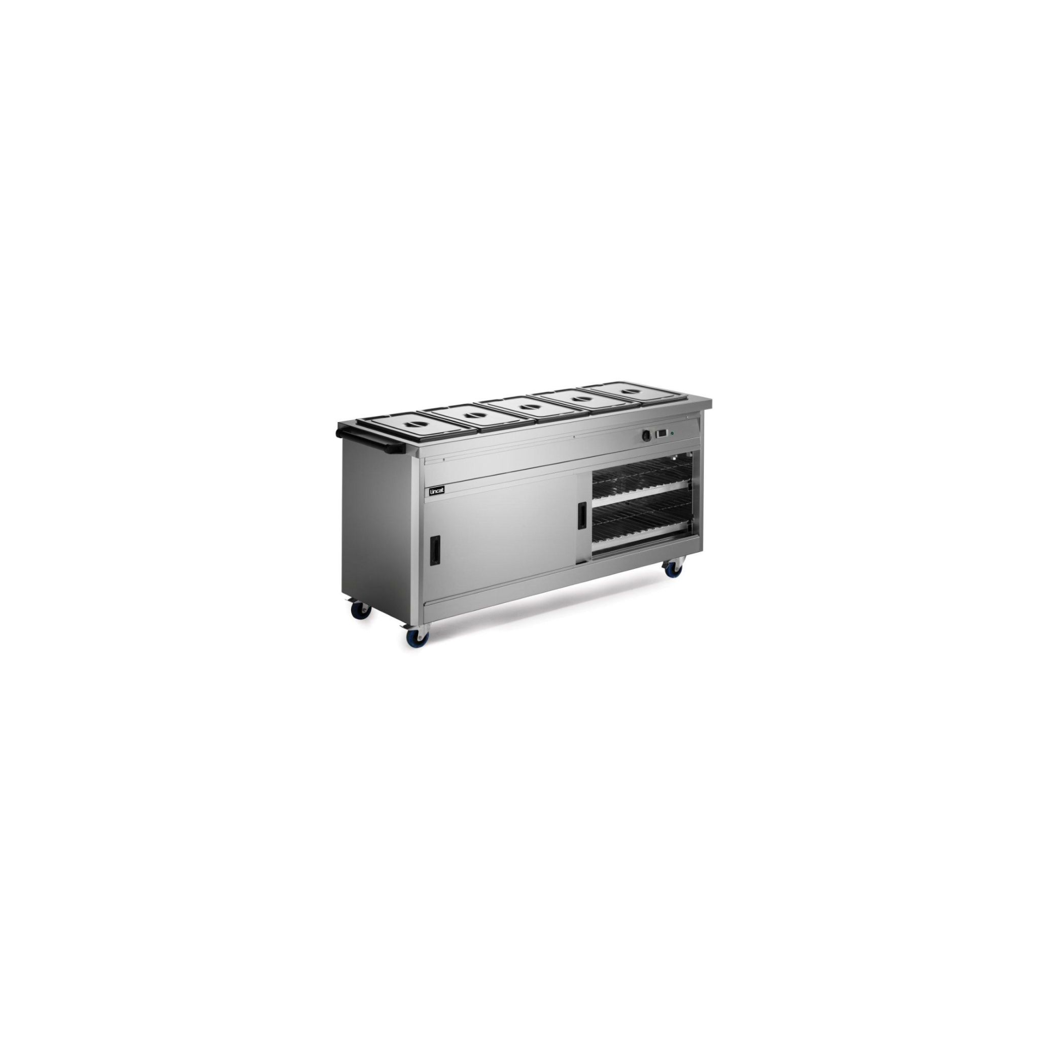 Lincat Panther P6B5 1855mm Wide Mobile Hot Cupboard With Bain Marie Top