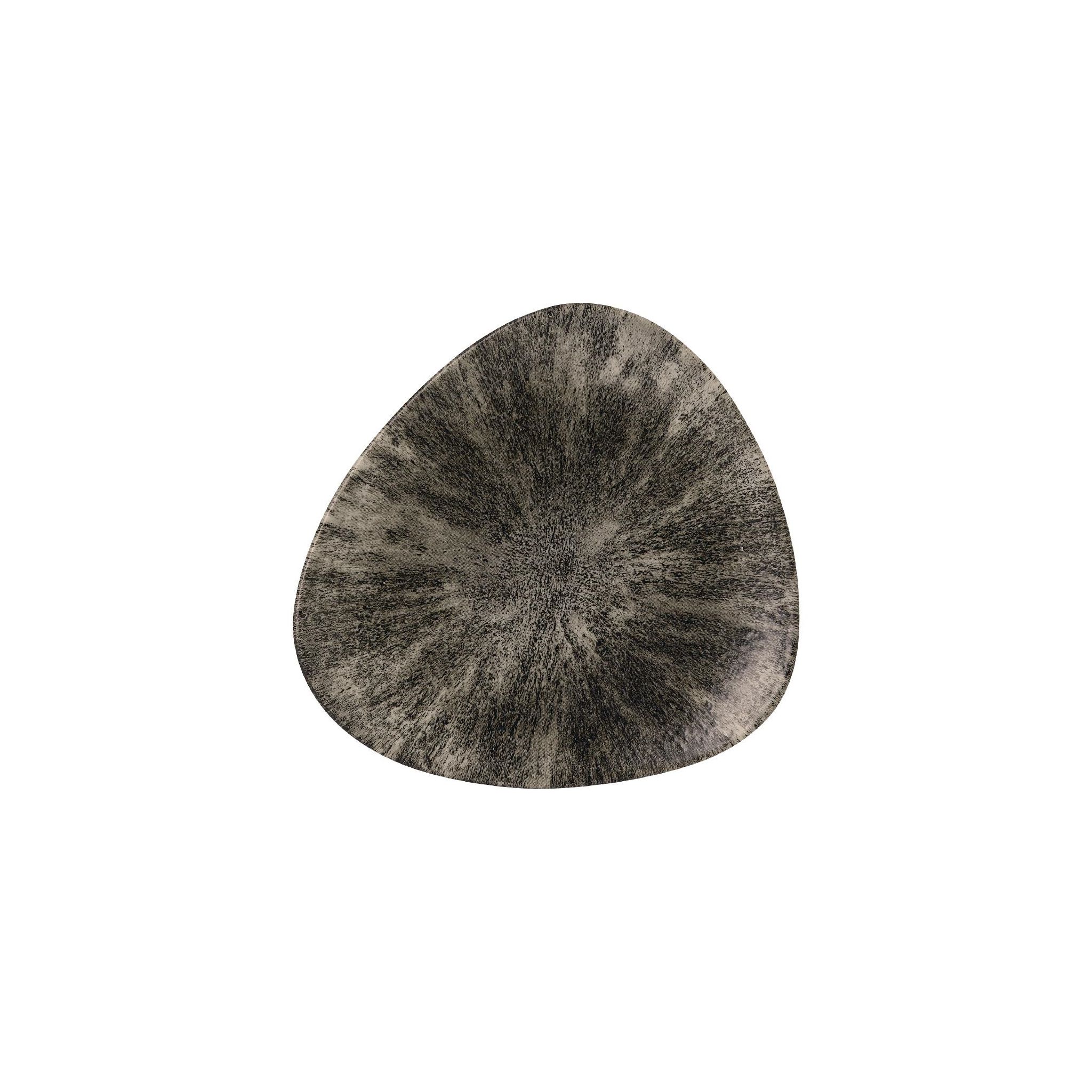 Churchill Studio Prints Stone FR056 Quartz Black Lotus Plates 177mm (Pack of 12)