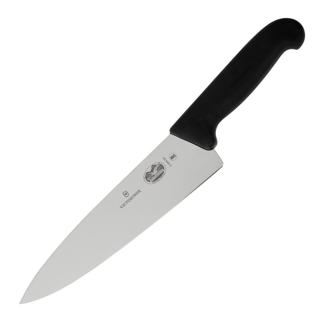 Victorinox C662 Fibrox Extra Broad Blade Carving Knife Black 8