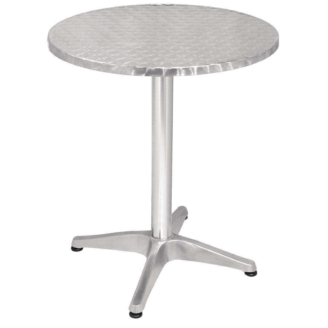 Bolero U425 Round Bistro Table Stainless Steel 600mm Catering Appliance Superstore