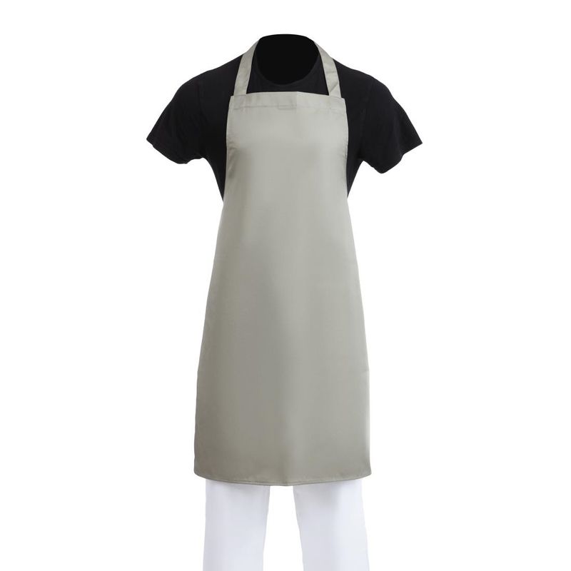 Whites B427 Polycotton Bib Apron Olive - Catering Appliance Superstore