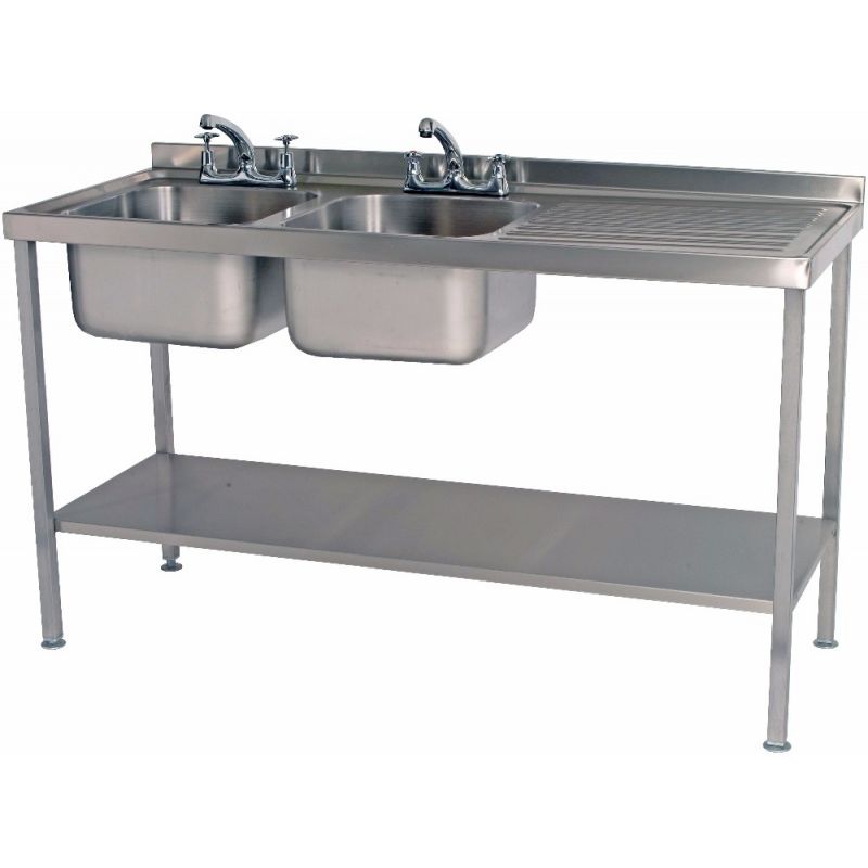Parry Sinkd1560dbr 1500mm Double Bowl Sink With Single Right Drainer