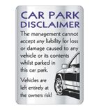 W323 Car Park Disclaimer Sign