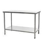 HEF650 900w x 600d mm Stainless Steel Centre Table with One Undershelf