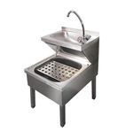 Image of BaSix BSXJTS700 Stainless Steel Janitorial Sink with Monobloc Mixer Tap