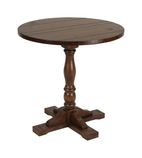 FT509 Oxford Vintage Wood Pedestal Round Table 760mm