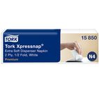Xpressnap® DB466 Extra Soft Dispenser Napkins White N4 2-Ply 1/2 Fold (Pack of 8)