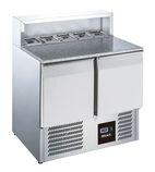 BCC2PREPGRANITE Two Door Refrigerated Pizza / Salad Prep Counter