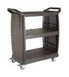 DN585 Polypropylene 3 Tier Mobile Trolley Brown