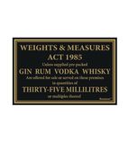 CZ681 1985 Weights & Measures Sign 35ml 170x110mm