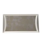 Image of FE125 Crushed Velvet Grey Rectangle Tray 320x160mm (Pack of 6)