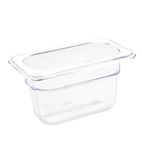 Image of U243 Polycarbonate 1/9 Gastronorm Container 100mm Clear