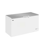 LHF540SS 527 Ltr White Chest Freezer With Stainless Steel Lid