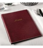 E220 PVC Menu Cover A5 Burgundy