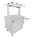 FLEXI-SERVE FS-A2 Plain Top Ambient Cupboard with LED Gantry, Standard Glass & Tubular Trayslide