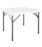 Y807 HDPE Square Folding Table 3ft White (Single)