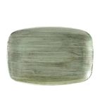 FD868 Stonecast Patina Oblong Plates Burnished Green 343x235mm (Pack of 6)